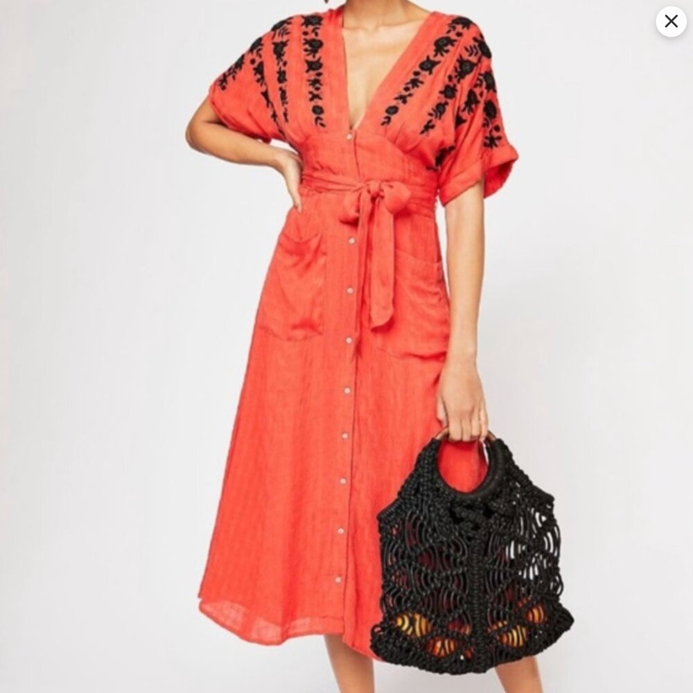 NWT Free People Love To Love You Midi Dress - Women's XS